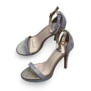 Windsor Glitter Sparkly High‎ Heels 7.5 Prom Bedazzled Glamour Party
